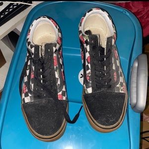 Cherry Checkerboard Vans Sneakers